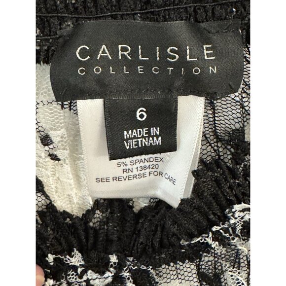 CARLISLE Black and White Lace Stretch Top And Skirt - Picture 10 of 11
